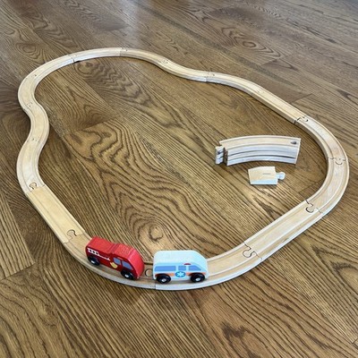 Melissa & Doug Wooden Train Cars Track Lot BRIO Thomas Compatible Railway