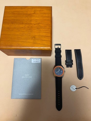 GLYCINE AIRMAN SST06 PUMPKIN REF 3856 LIMITED 600 OVERHAULED 2025 WATCH BOX SET