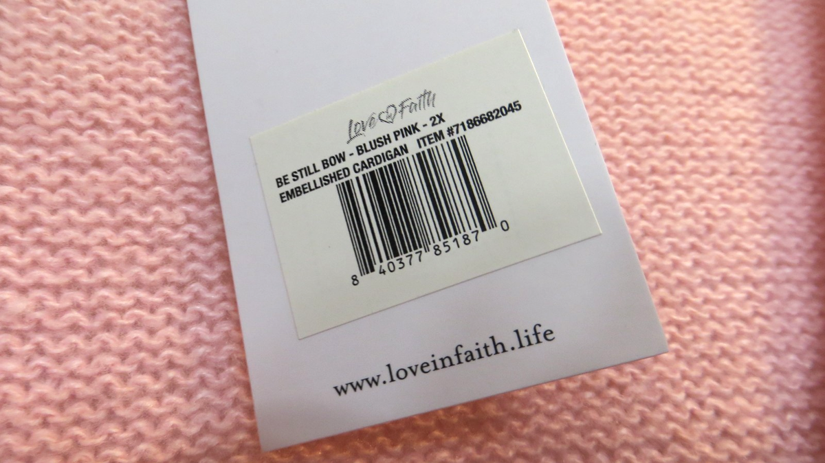 NWT Love in Faith Cardigan Sweater Womens 2XL Pink Button Up Bible