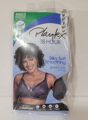 Playtex 18 Hour Bra Wire Free Size 38C Private Jet  Support Soft Smoothing 4803