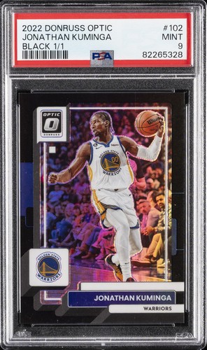2022 PANINI DONRUSS OPTIC BLACK 1/1 #102 JONATHAN KUMINGA 1/1 PSA 9