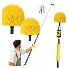 5-12Ft Telescoping Cobweb Duster with Extension Pole, 25Ft High Reach 12 feet
