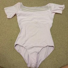 Chacott Short Sleeve Ballet Leotard Pastel Purple Mesh Fabric Cool Material