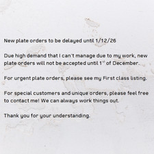 Any Scale 1/18 1/24 1/10 1/12 Registration Number Plates Any Size and Design