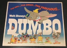 Walt Disney classic! DUMBO 1976R ORIGINAL ROLLED 22x28 HALF SHEET POSTER!
