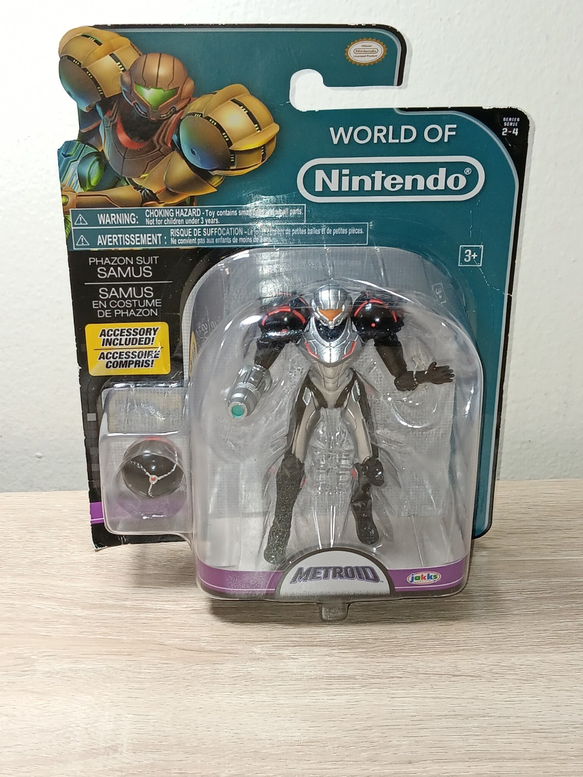 *FREE SHIP* 4" PHAZON SUIT SAMUS + MORPH BALL Metroid Jakks 