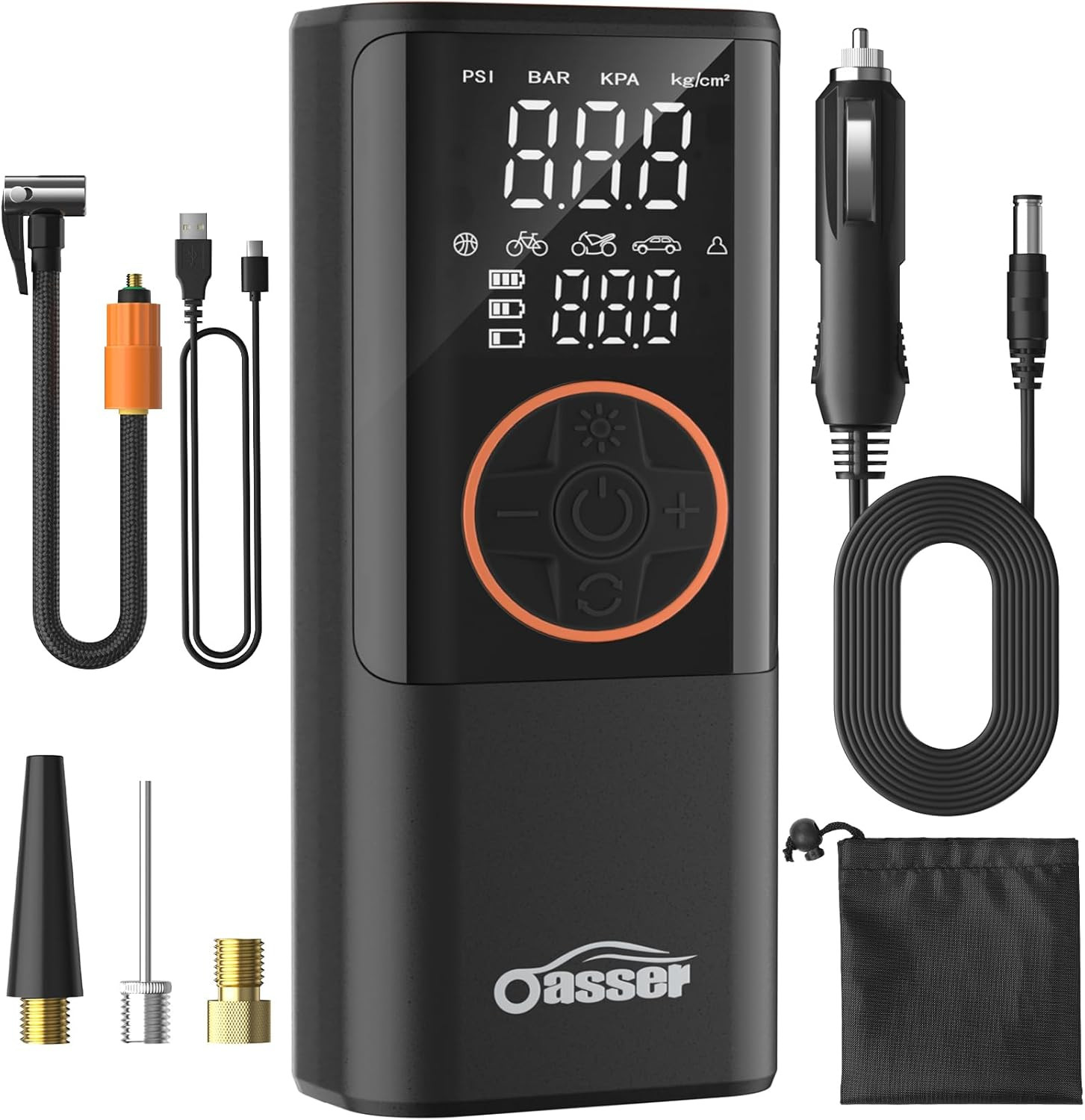 Compressore Digitale 150 PSI 6000mAh | Gonfiatore Alta Precisione LCD