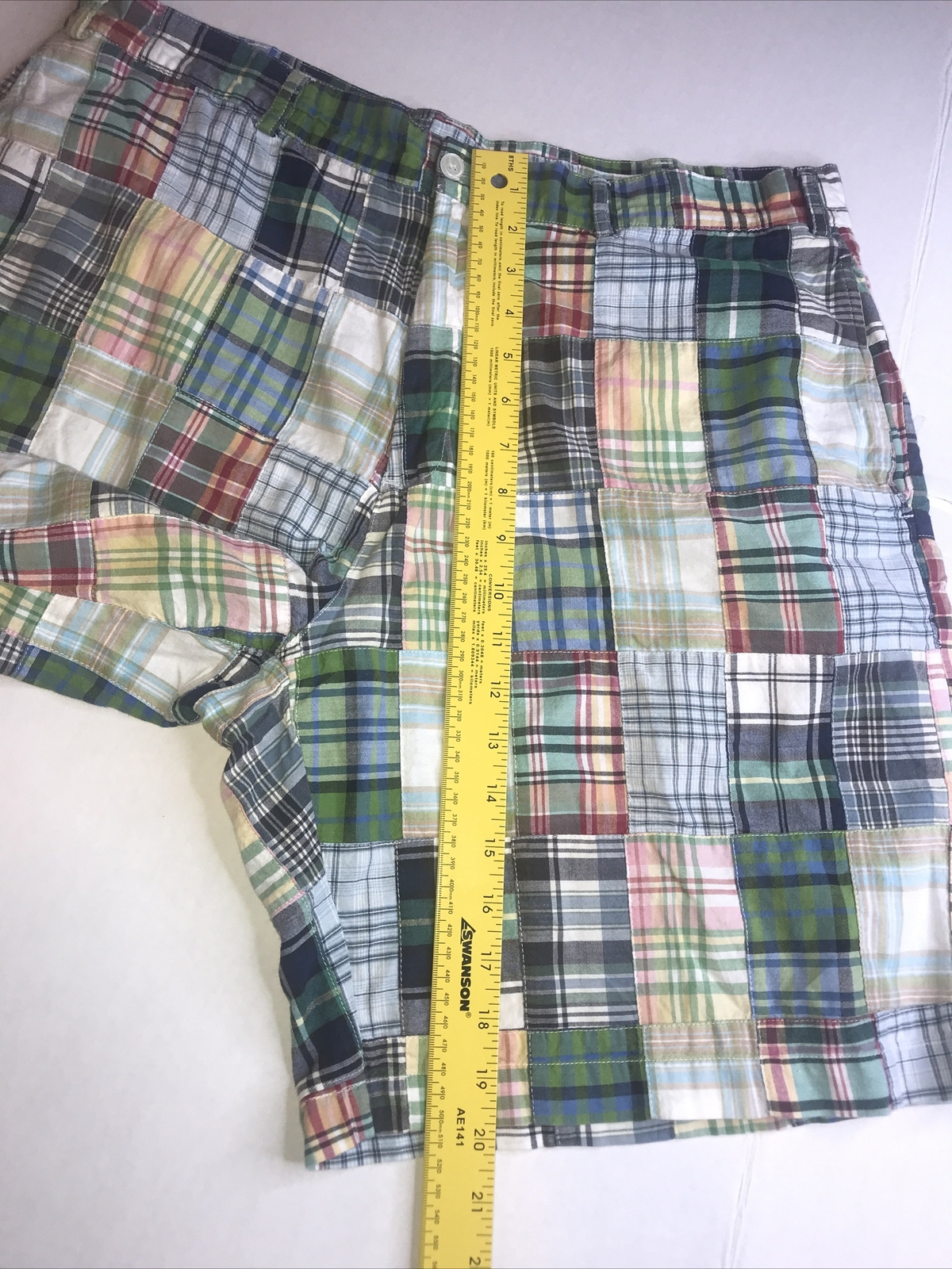 Peter Millar Madras Multicolor Patchwork Plaid Sh… - image 4