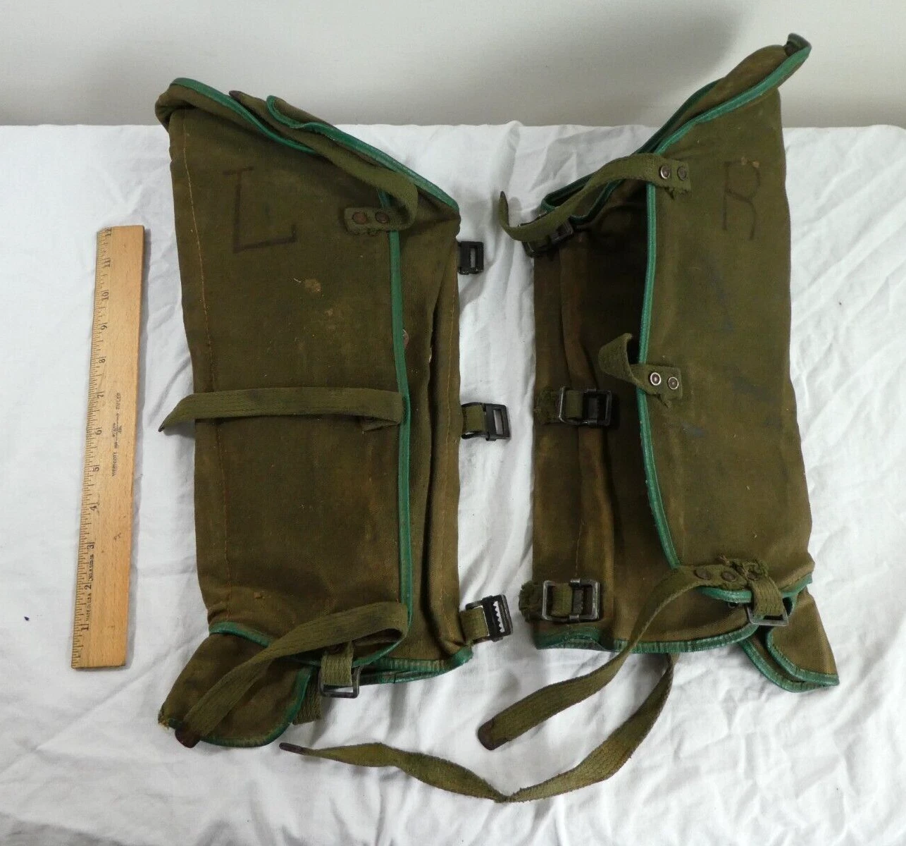 Vintage Snake Gaiters Protective Leggins Green Canvas Buckles Straps Outdoors
Opens in a new window