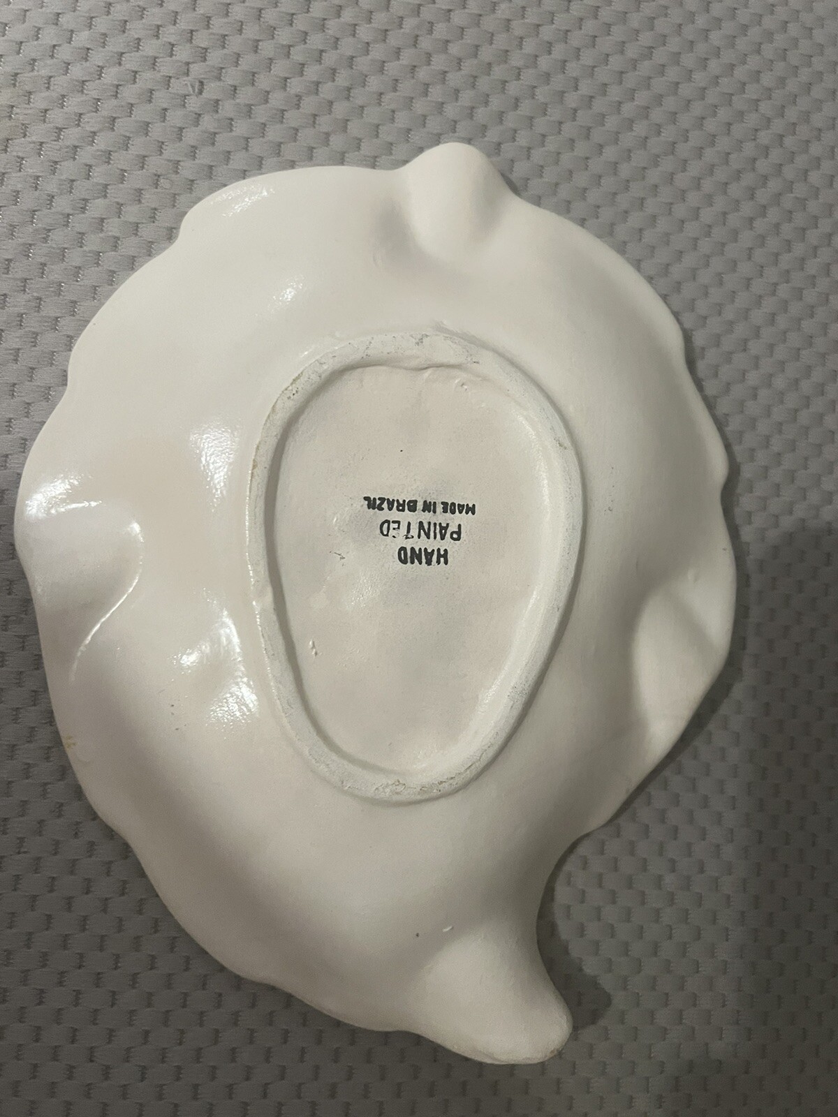 Ceramic Table Ashtray, Daisy Flower, Butterfly ,Hand Painted, Made in Brazil