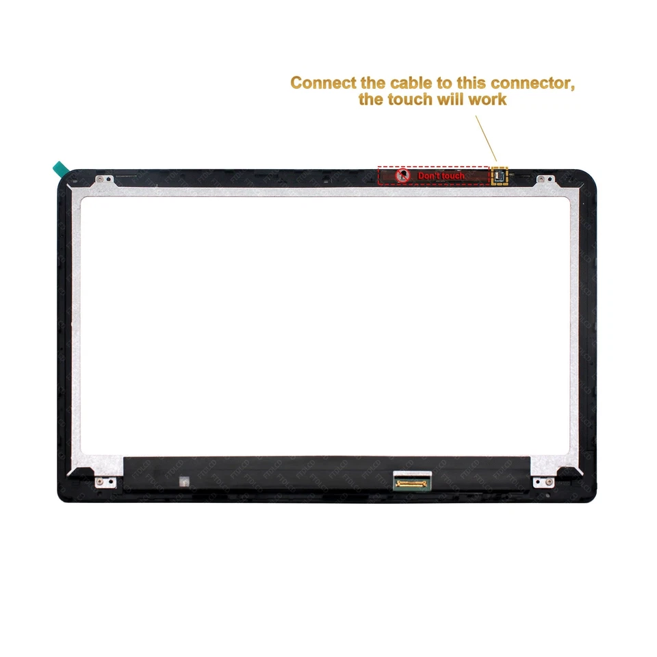 Conjunto de digitalizador de pantalla táctil LCD IPS + bisel para HP Pavilion X360 15-bk151nr Foto 2 de 4