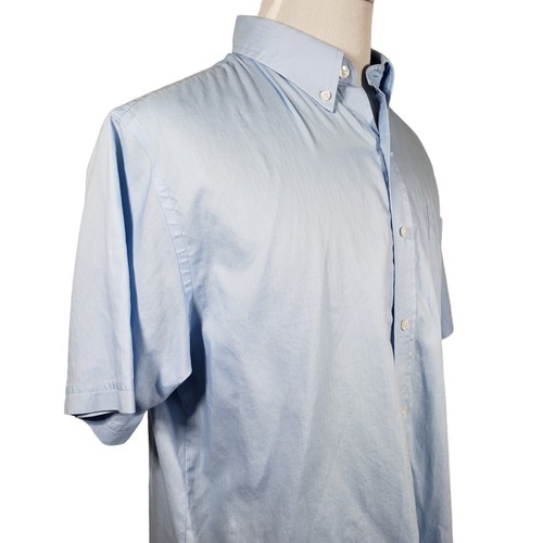 Croft and Barrow Casual Shirt Mens Size Large Light Blue Short Sleeve Button Up - Picture 6 of 9