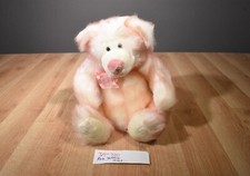 Russ Taffie Pink and White Teddy Bear 2004 Beanbag Plush 310-720