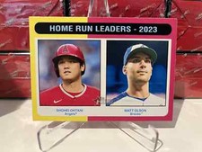 2024 MLB Topps Heritage Shohei Ohtani #307 2023 Home Run Leaders Matt Olson Card