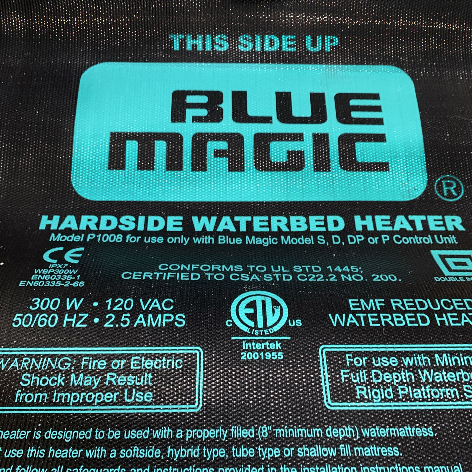 Solid State HiWatt Hardside Waterbed Heater 300 Watts Temperature