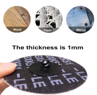 25-Pack 3-Inch 24-Grit Sanding Discs - Aluminum Oxide, Roll Lock, For Die Grinders