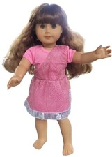 CLOSEOUT! Pink & Silver Glitter Roman Dress fits 18" Popular Girl Size Doll