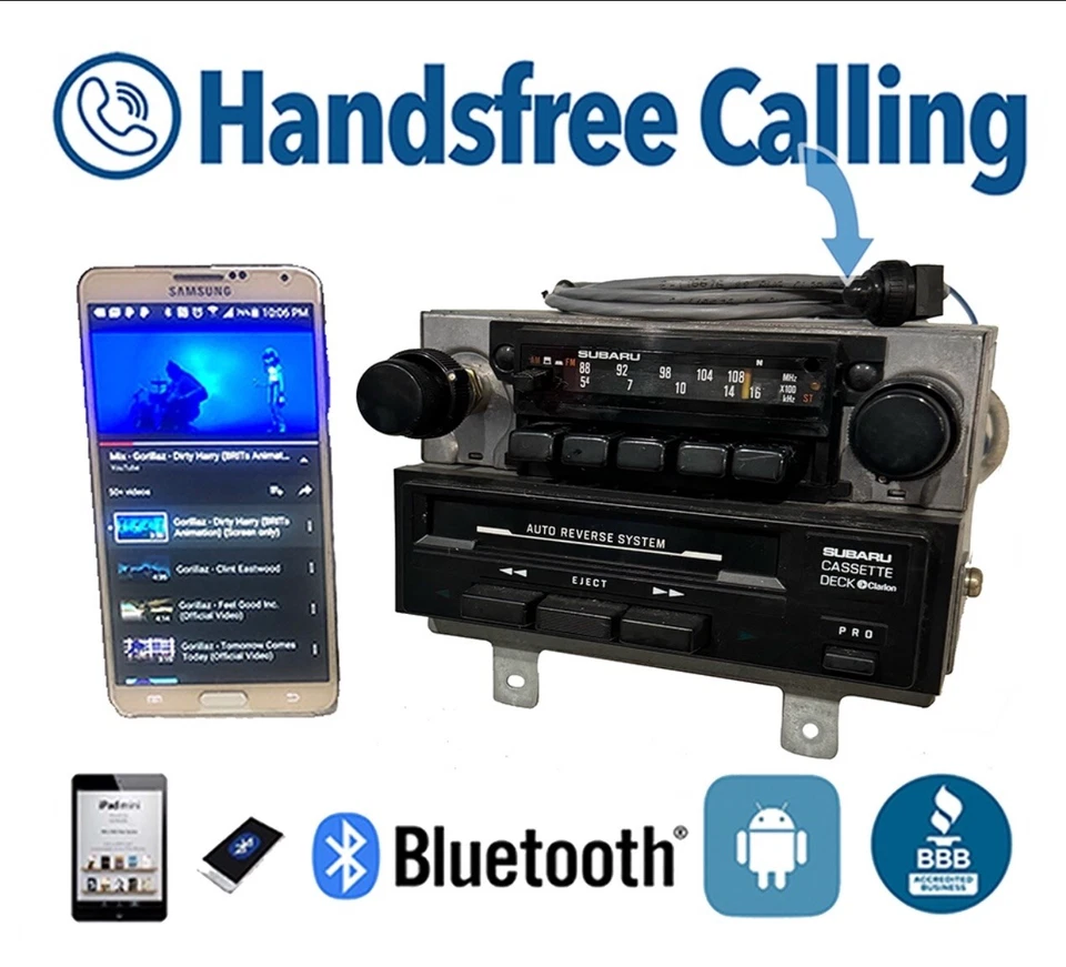 ✅80-е Subaru DL GL Brat Leone Gen1 Clarion Bluetooth громкая связь звонки OEM радио - Изображение 2 из 2