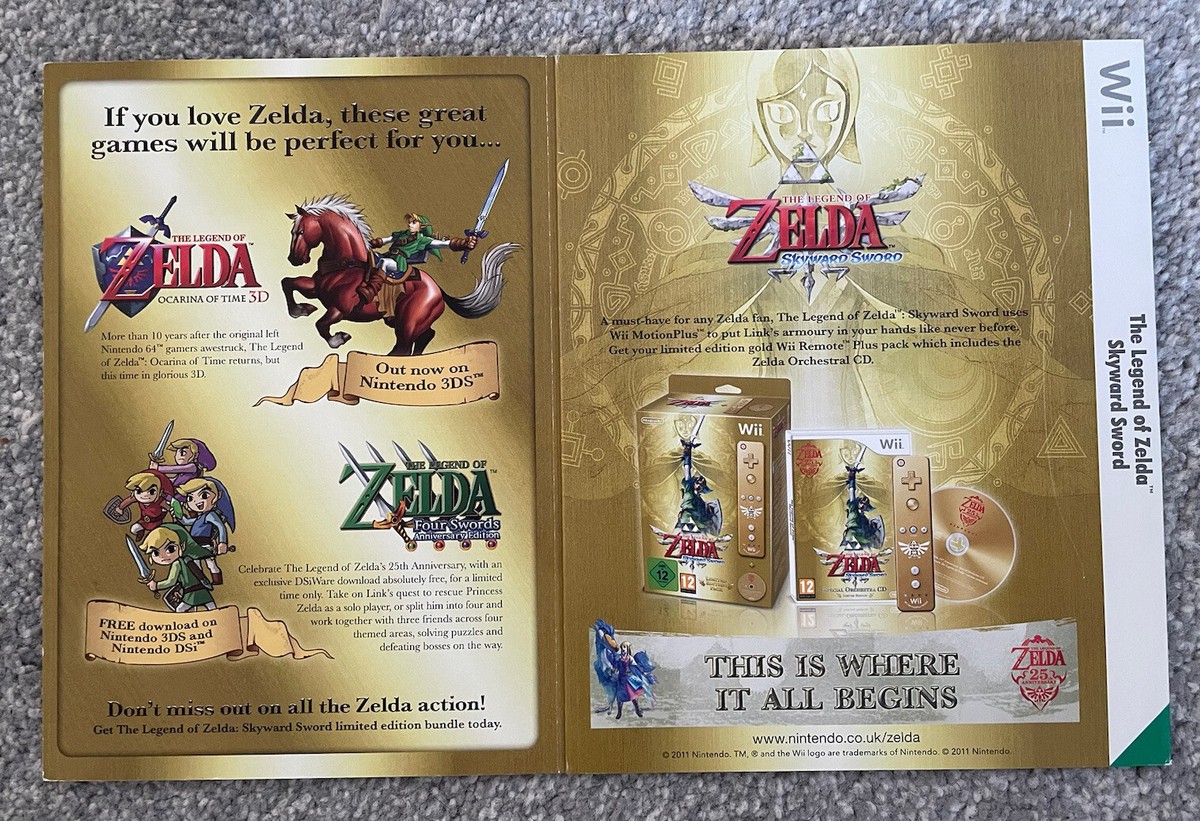 The Legend of Zelda: Skyward Sword Pre-Order Display Outer Box