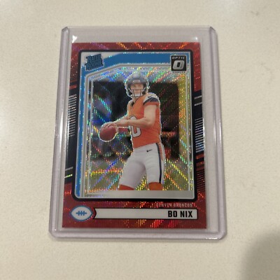 2024 Panini Donruss Bo Nix - Rated Rookie Optic Preview Red Wave