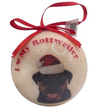 I Love My Rottweiler Christmas Ornament The Name People Dog Breed Hanging Decor