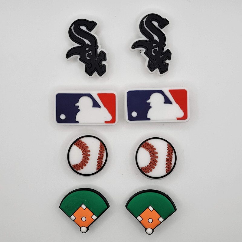 MLB Chicago Cubs Baseball Team For Crocs Shoe Charms Jibbitz 8 Pieces