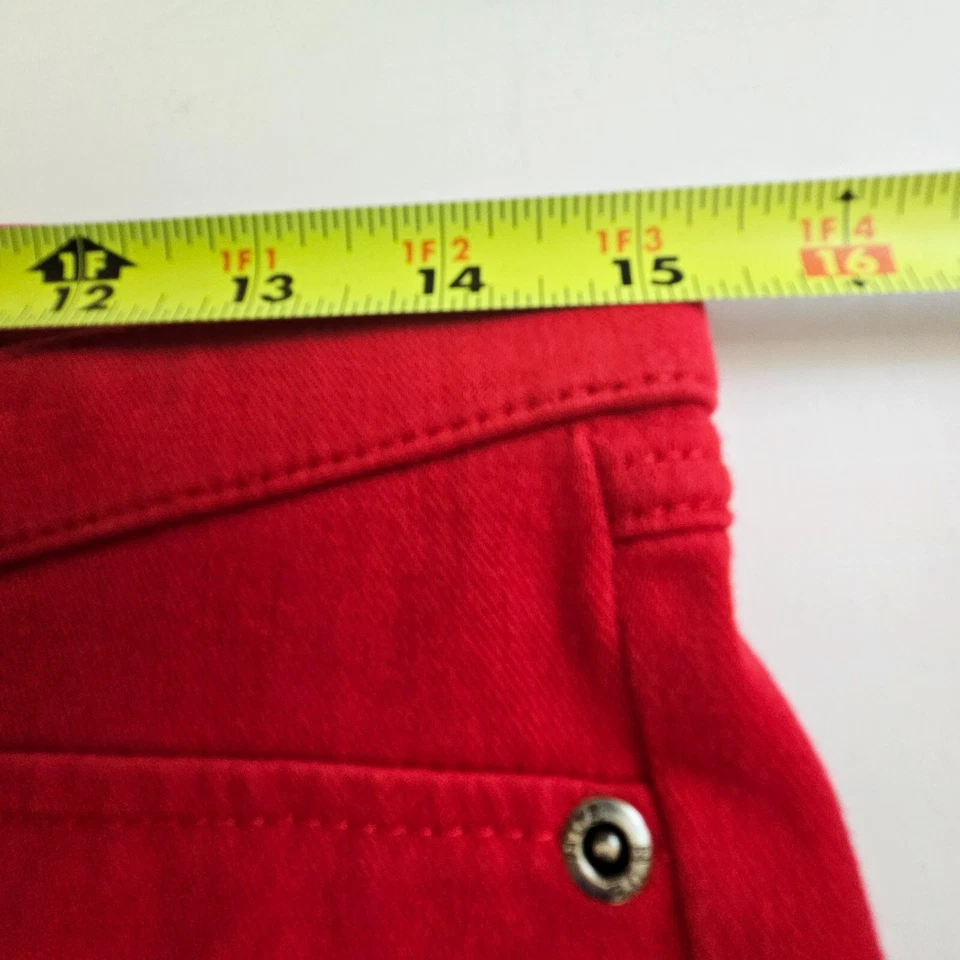 Pantalones Cortos HUE Para Mujer Grandes Rojos Puños Novio Bermudas Bolsillos Elásticos Foto 4 de 4