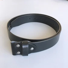 Black Solid Genuine Leather Belt Cut to Size Belt Multi Length Size Choices