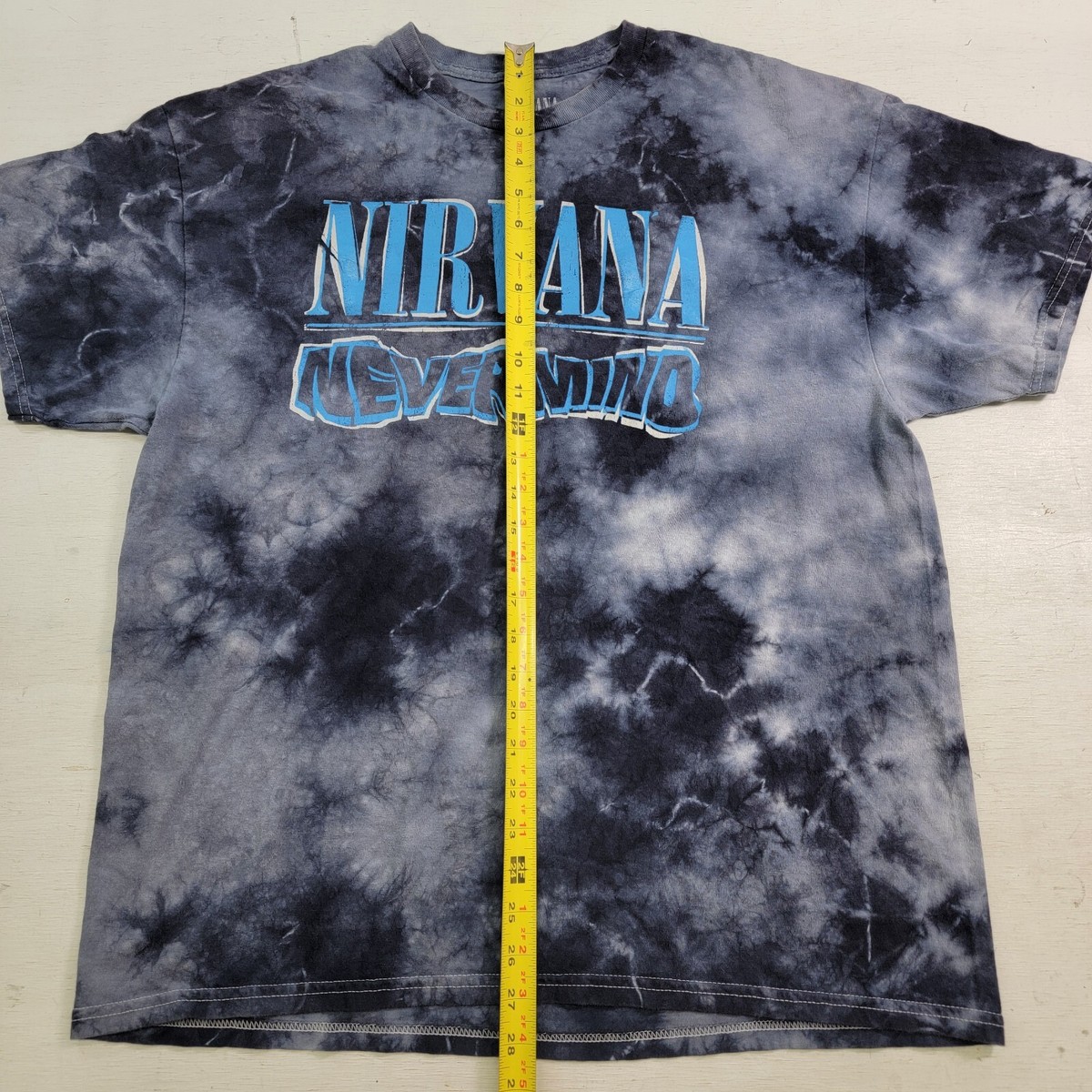 Nirvana Nevermind Water Blue Tie Dye T-Shirt Kurt Cobain Rock Band