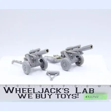 Lot of 2 Gray Howitzers WWII Plastic Toy Soldiers BMC CTS 6" Long