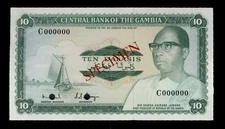 Gambia P6s, Specimen Banknote.