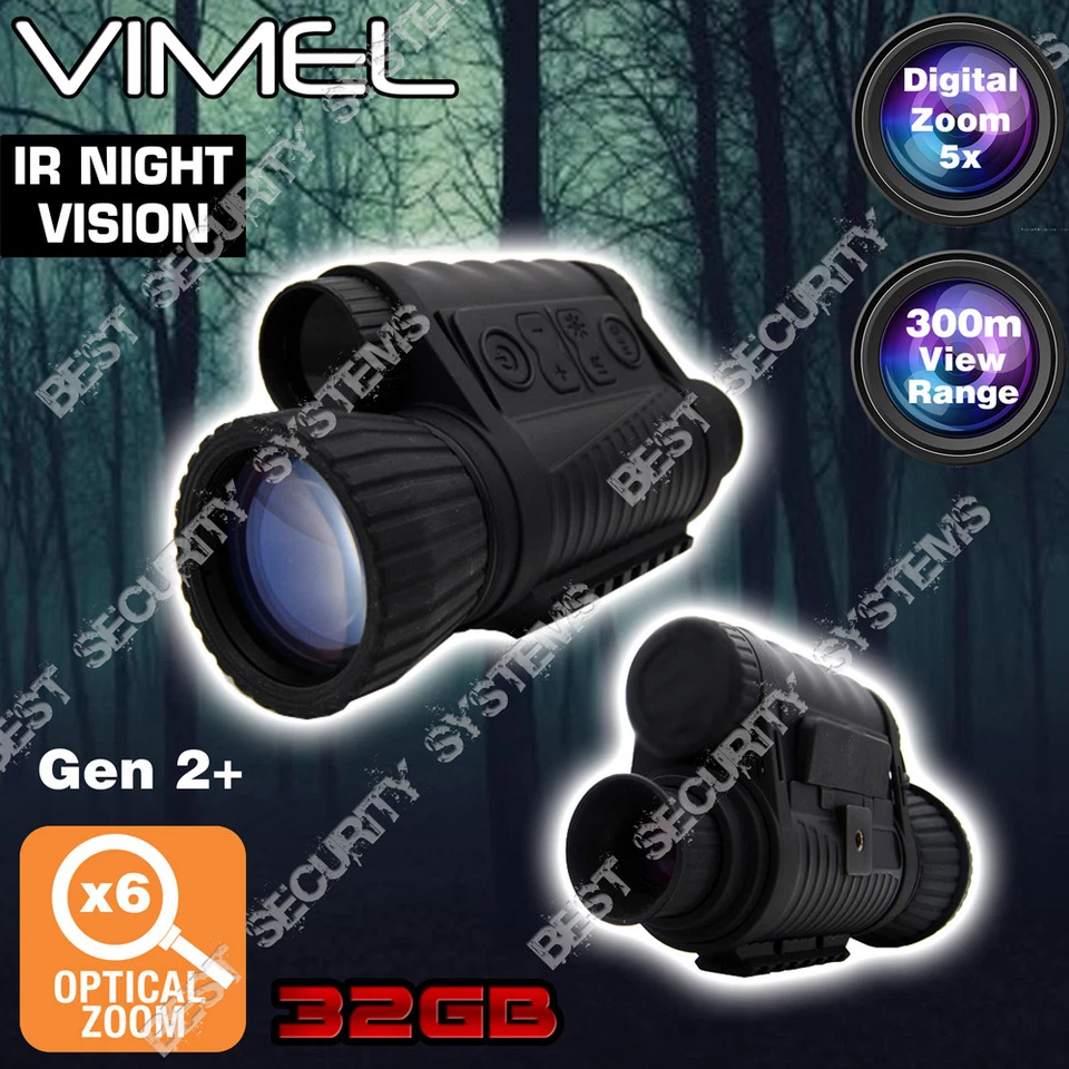 Night Vision Camera Monocular Digital 32GB Binoculars Security Recorder Optical 
