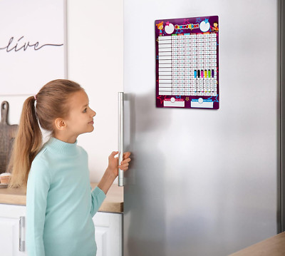 Magnetic Reward Behavior Star Chore Chart for Kids 17x13