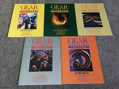 Lot Of 5 Gear Technology Magazines Journal of Gear Manufacturing Jan  Oct 1993
