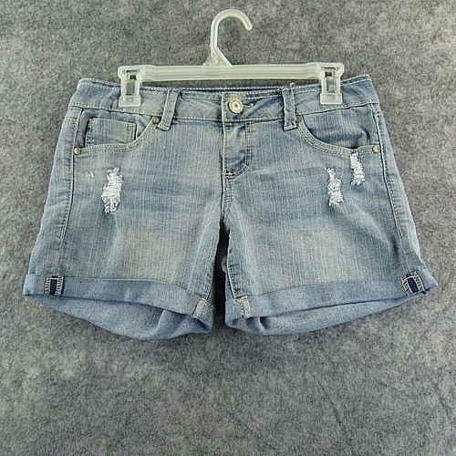 Blue Denim Distressed Cuffed Sequins | eBay