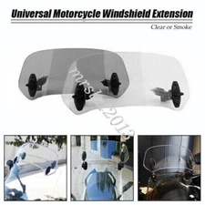 Universal Motorcycle Adjustable Clip On Windshield Extension Spoiler Deflector