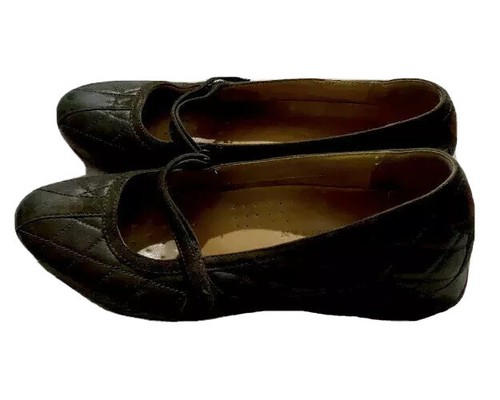 Cole Haan Mary Jane Shoes Brown Leather 