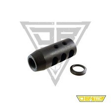 Steel Competition Muzzle Brake .578-28 37/64x28 TPI For .45 With Jam Nut
