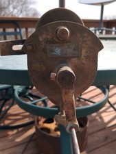 Vint. Cruso Hibbard Spencer Bartlett Co. # 14 Benchmount Hand Crank Bench Grinde