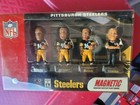 Pittsburgh Steelers 3" 4pc magnetic mini Bobs bobblehead Cowher,Bettis,Ward,