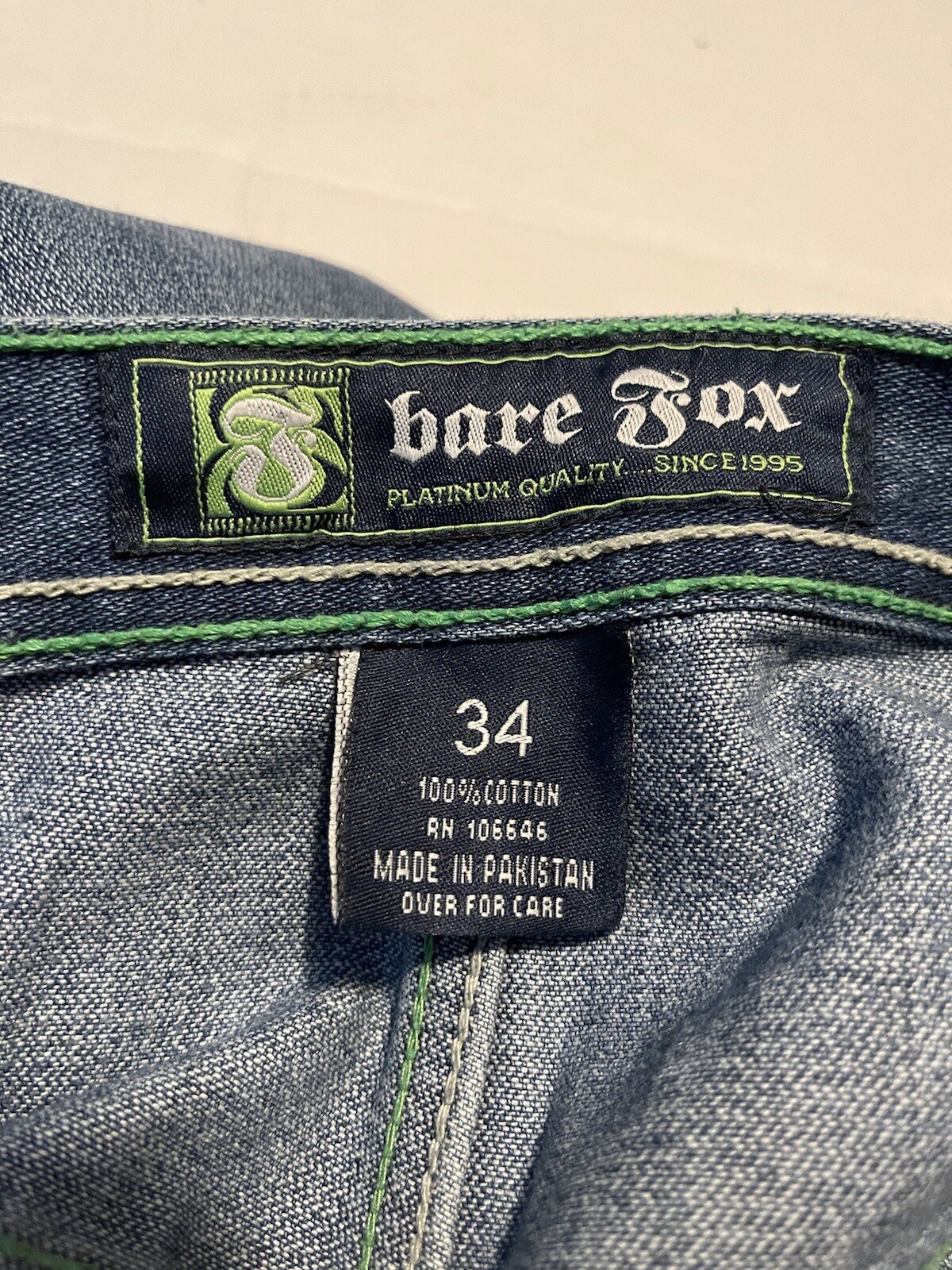 Bare Fox Mens Rare Hip Hop 90s Designer 