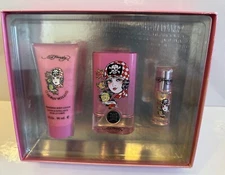 ED HARDY BORN WILD 1.7 oz +7.5 ml MINI EDP +90 ml Body Lotion   Women's Gift Set