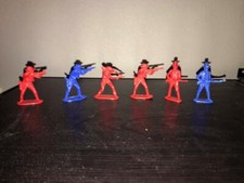 Lot of 6 Cowboys. Blue and Red.