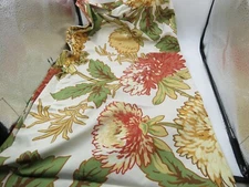 ONE Pottery Barn Euro Pillow Sham Floral Botanical Fall Autumn Mum Bedding Vtg