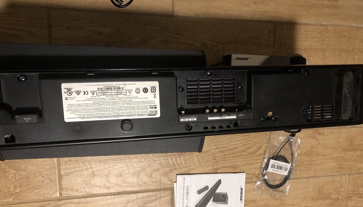 Bose CineMate 1SR Speaker System Black Soundbar w/ Wireless Sub 1