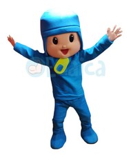 Pocoyo Deluxe Maskottchen Profi Kostüm komplett Maskottchen Animation Erwachsene