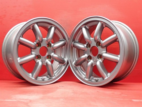 Watanabe 8 spoke Wheels 14 inch 6J +38 PCD100 4H set of 2 Used [as is ...