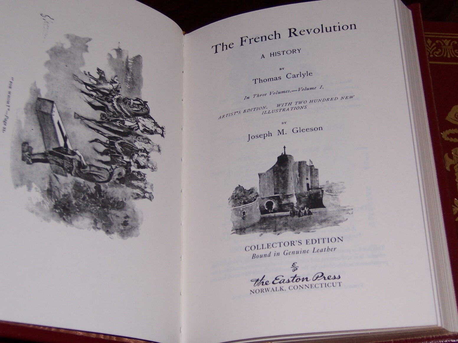 Easton Press THE FRENCH REVOLUTION by Thomas Carlyle 3 vols