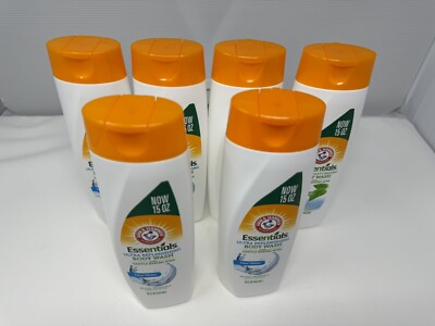 Arm & Hammer Essentials Clear Water Scent Body Wash, 15 Fl Oz. Set Of 6