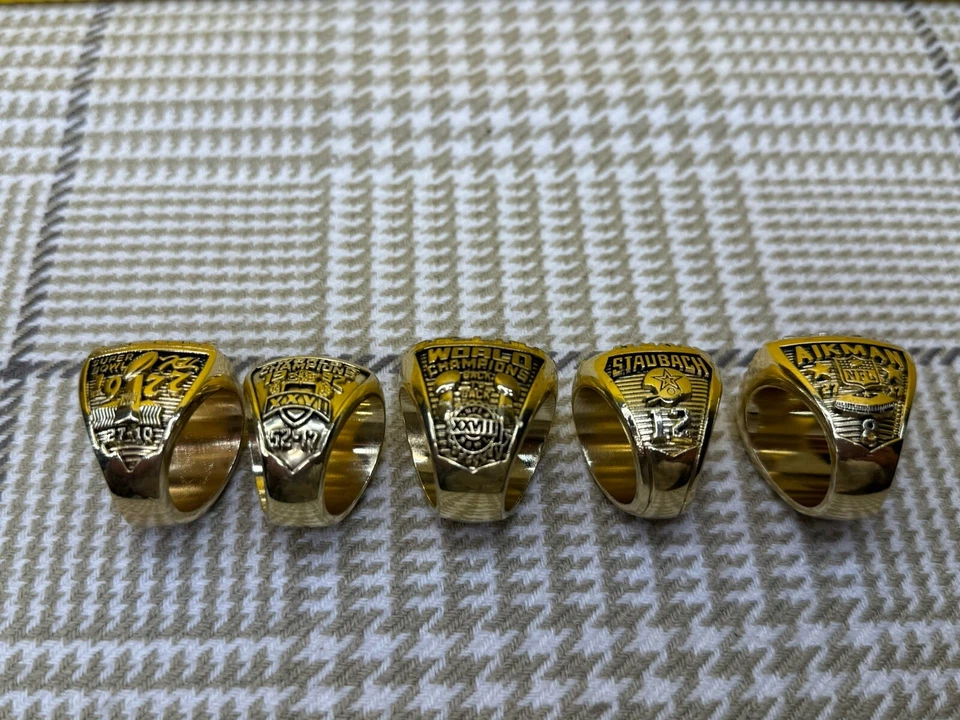 Juego de 5 anillos con caja de exhibición del Super Bowl de los Dallas Cowboys Foto 2 de 4